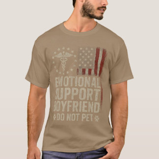 Emotionele Ondersteuning Boyfriend Niet Aaien Grap T-shirt