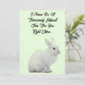 Emotionele Ondersteuning Bunny Kaart (Staand voorkant)