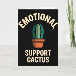 Emotionele Ondersteuning Cactus Funny Succulent Hu Kaart