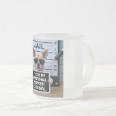 Emotionele ondersteuning crimineel matglas koffiemok (Voorkant rechts)