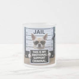 Emotionele ondersteuning crimineel matglas koffiemok