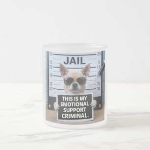 Emotionele ondersteuning crimineel matglas koffiemok