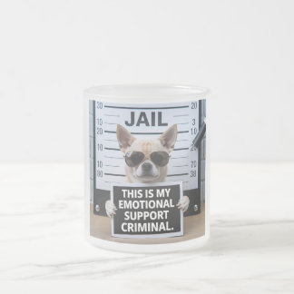 Emotionele ondersteuning crimineel matglas koffiemok