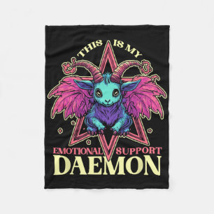 Emotionele ondersteuning Demon met Schattigee Goat Fleece Deken