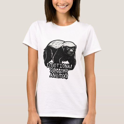 Emotionele ondersteuning Dier Angry Honey Badger G T-shirt (Voorkant)