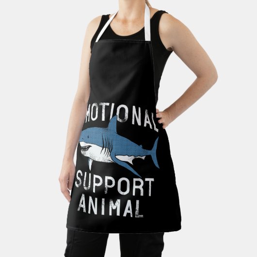 Emotionele ondersteuning Dier Grappig Scary Shark  Schort (Insitu)