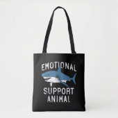 Emotionele ondersteuning Dier Grappig Scary Shark  Tote Bag (Voorkant)