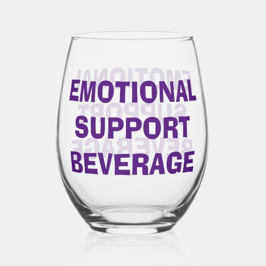 Emotionele Ondersteuning Drank Drinkware Set Wijnglas Zonder Voet (Voorkant)