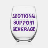 Emotionele Ondersteuning Drank Drinkware Set Wijnglas Zonder Voet (Achterkant)