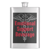 Emotionele ondersteuning Drank Funny Liquor Flask Flacon (Voorkant)