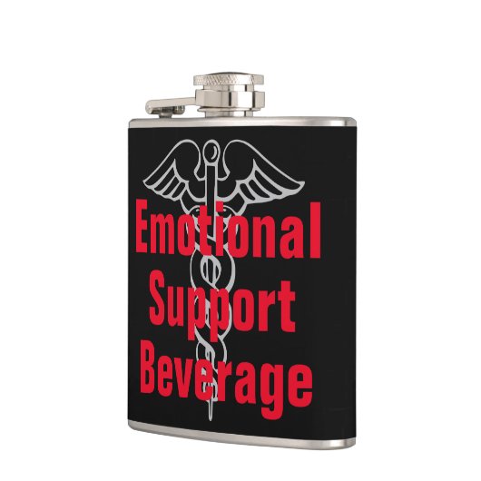 Emotionele ondersteuning Drank - Grappige alcoholf Heupfles (Links)