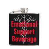 Emotionele ondersteuning Drank - Grappige alcoholf Heupfles (Voorkant)