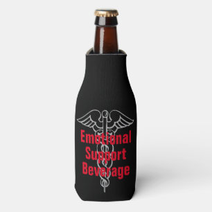 Emotionele Ondersteuning Drank Joke Bier of Soda Flesjeskoeler