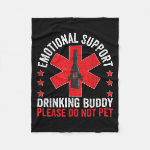 Emotionele ondersteuning Drink Buddy Adult Funny D Fleece Deken