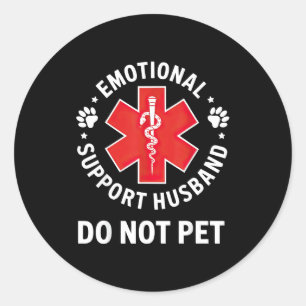Emotionele Ondersteuning Echtgenoot Niet Huisdier Ronde Sticker