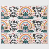 Emotionele ondersteuning Gift Wrap - Rainbow & Hea Cadeaupapier (Vlak)