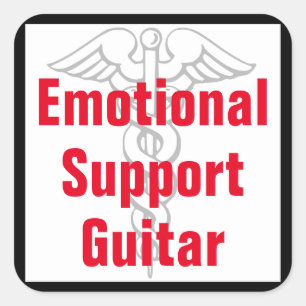 Emotionele Ondersteuning Gitaar - Funny Sticker