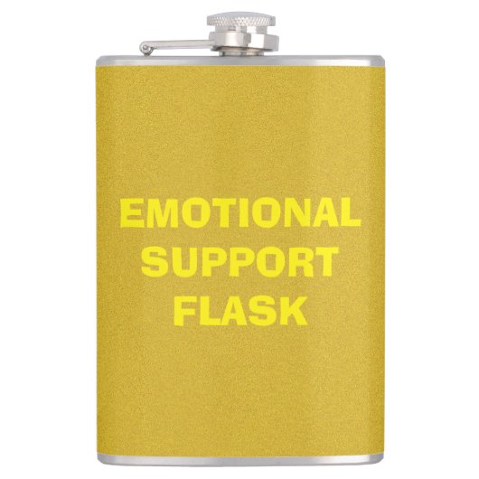Emotionele ondersteuning Gold Flask Heupfles (Voorkant)