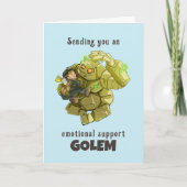 Emotionele ondersteuning Golem wenskaart Kaart (Voorkant)