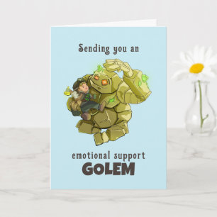 Emotionele ondersteuning Golem wenskaart Kaart