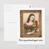 Emotionele Ondersteuning Haan Grappig  Briefkaart (Voorkant / Achterkant)