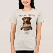 Emotionele ondersteuning Koffie Grappige Geestelij Tri-Blend Shirt (Voorkant)