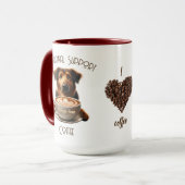 Emotionele ondersteuning Koffie Schattigee Hond Ge Mok (Voorkant links)