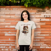 Emotionele ondersteuning Koffie Schattigee Kat Gee Tri-Blend Shirt