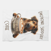 Emotionele ondersteuning Koffie Schattigee mentale Theedoek (Horizontaal)