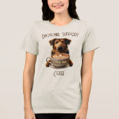 Emotionele ondersteuning Koffie Schattigee mentale Tri-Blend Shirt (Voorkant)