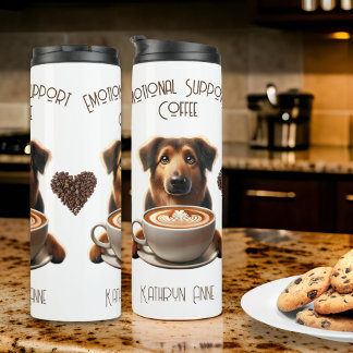 Emotionele ondersteuning Koffie Schattigee Mocha Thermosbeker