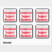 Emotionele Ondersteuning Mandoline - Grappige Stic Vierkante Sticker (Vel)