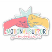 Emotionele Ondersteuning Medewerker Werk Bestie Gi Sticker (Voorkant)