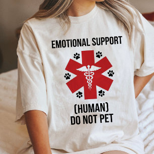 Emotionele Ondersteuning Mens Niet Aaien Grappige Tri-Blend Shirt