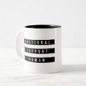 Emotionele ondersteuning Menselijk Inspirerend Gez Tweekleurige Koffiemok (Voorkant links)