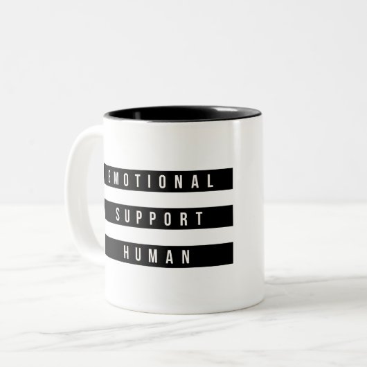 Emotionele ondersteuning Menselijk Inspirerend Gez Tweekleurige Koffiemok (Voorkant links)