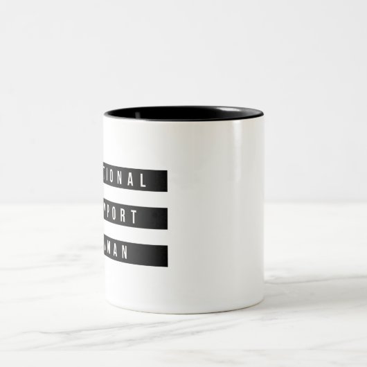 Emotionele ondersteuning Menselijk Inspirerend Gez Tweekleurige Koffiemok (Center)