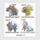 Emotionele ondersteuning Mythical Creatures vinyl  Sticker (Vel)