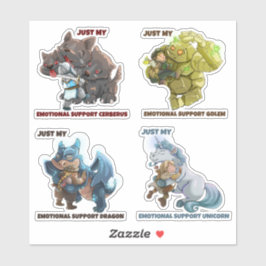 Emotionele ondersteuning Mythical Creatures vinyl  Sticker