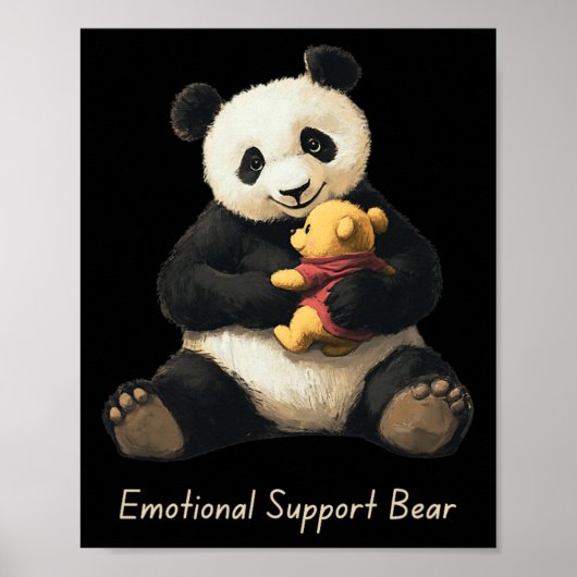 Emotionele ondersteuning Panda Beer met een Schatt Poster (Voorkant)
