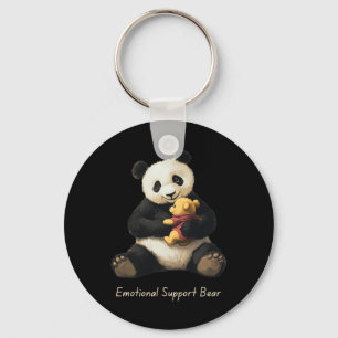 Emotionele ondersteuning Panda Beer met een Schatt Sleutelhanger