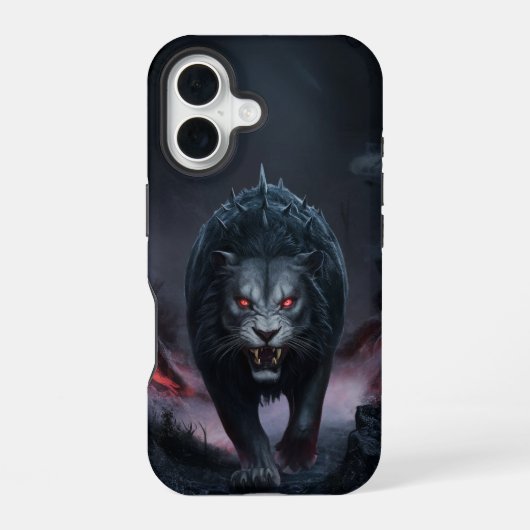 Emotionele ondersteuning Panther (niet aaien) iPhone 16 Hoesje (Achterkant)