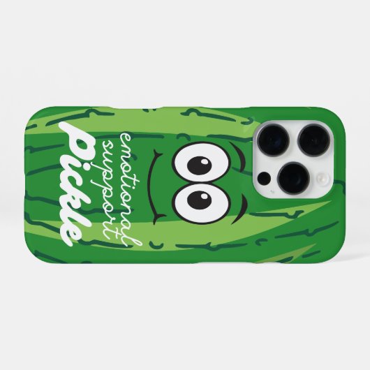 Emotionele ondersteuning Pickle Grappig Groene iPh iPhone Hoesje (Achterkant horizontaal)