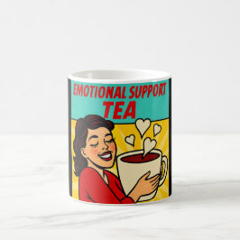 Emotionele ondersteuning Tea Retro Pop Art Koffiemok