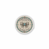 Emotionele Ondersteuning Turquoise Westers Ontwerp Sticker (Voorkant)