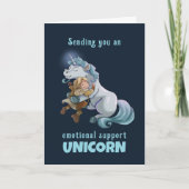 Emotionele ondersteuning Unicorn wenskaart Kaart (Voorkant)