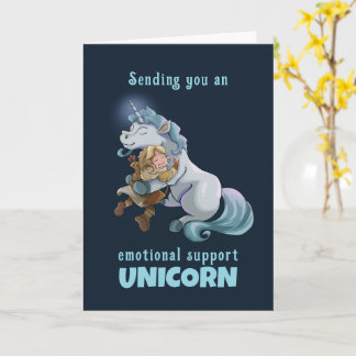 Emotionele ondersteuning Unicorn wenskaart Kaart