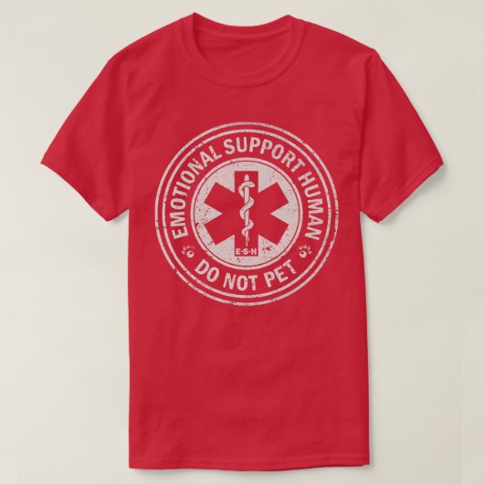 Emotionele ondersteuning van de mens t-shirt (Design voorkant)