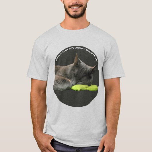 Emotionele ondersteuning van mensen voor mijn kat t-shirt (Voorkant)