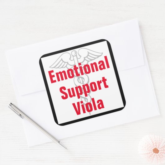 Emotionele ondersteuning Viola - Grappige Sticker (Envelop)